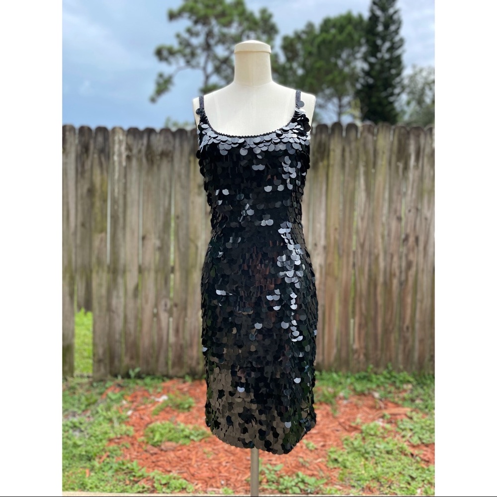 Vintage A.J. Bari Cocktail Evening Sequin Black